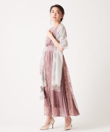 刺繍シフォンオーガンジーショール