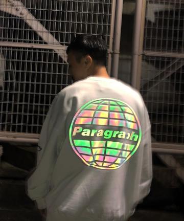 【Paragraph/パラグラフ】リフレクターロゴビッグクルースウェット