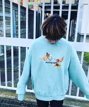 【Paragraph/パラグラフ】エンジェルロゴビッグクルースウェット