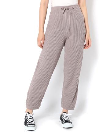 畦編みニットパンツ