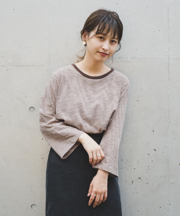 リンガーボーダー7分袖プルオーバー