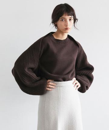 ラムウール畦ボレロ