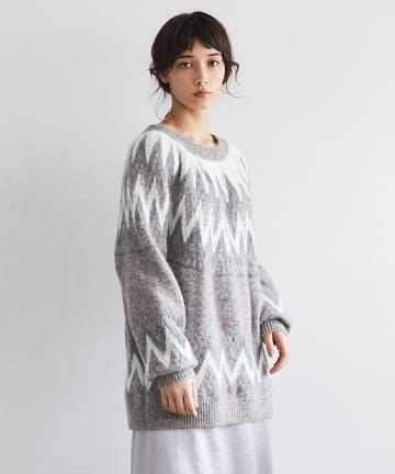 モヘアノルディックニット
