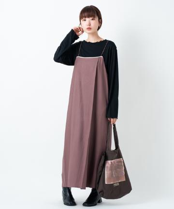 パイピングタックキャミワンピース2