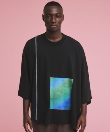 【JieDa/ジエダ】プリントアシメビッグTEE