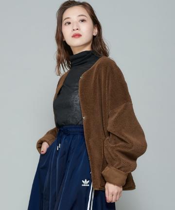 リバーシブルムートンボアショートコート