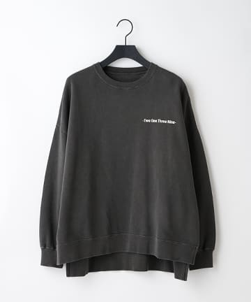 ピグメント裏毛クルーネックプルーオーバー