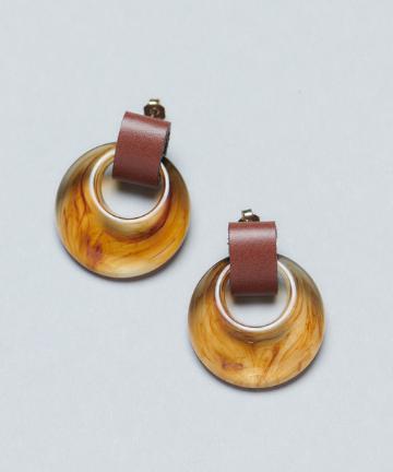 レザーコンビピアス