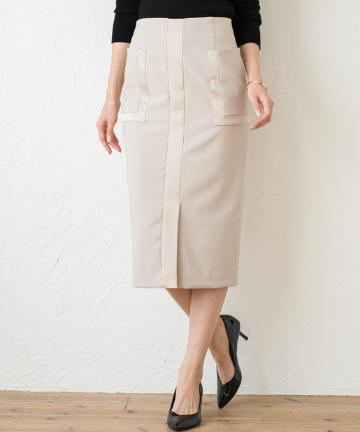 配色タイトスカート