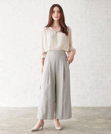 ウォームバックピーチワイドパンツ