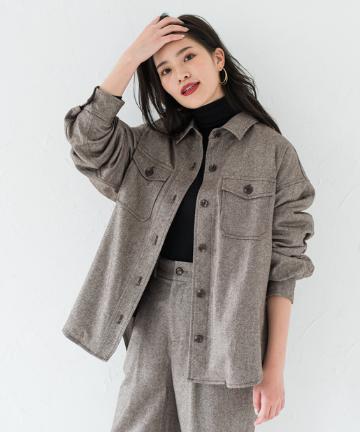 ツイードシャツジャケット