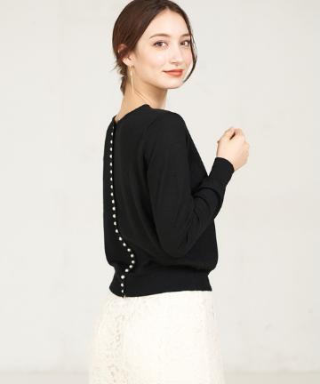 ウールパール付き2WAYニット