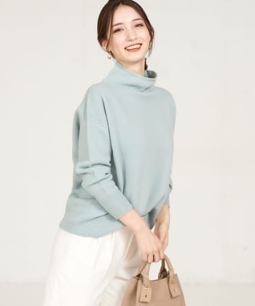 【店頭完売色あり・再値下げ】ウール100ボトルネックニット