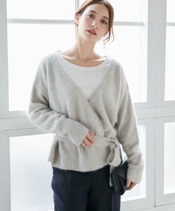 【店頭完売アイテム】フォックス混カシュクールカーディガン