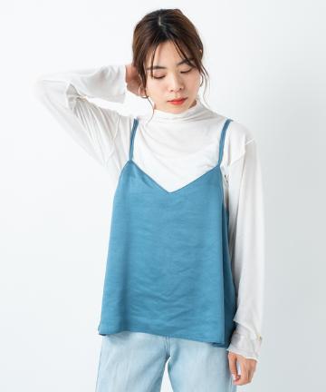 サテン丸紐アレンジキャミ