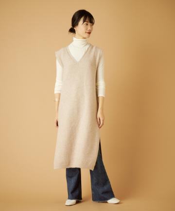 V/Nロングベストワンピース