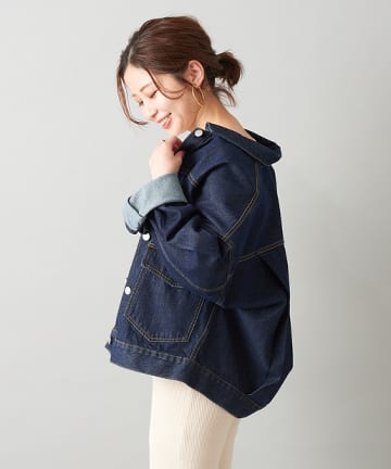 10.5OZデニムジャケット/ルーズデニムGジャン