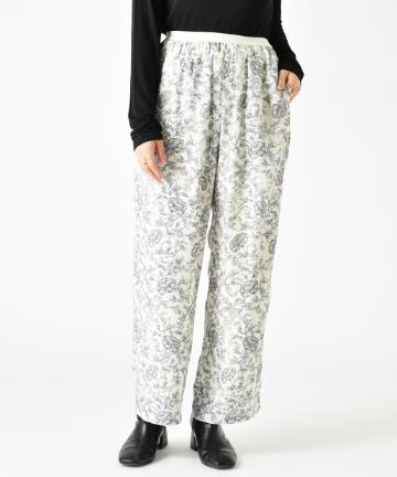 ドット花柄パンツ