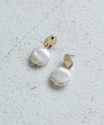 フラットパールピアス
