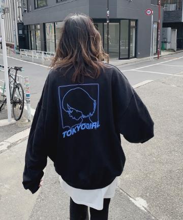 【東京ガール】スーパービッグクルースウェット/バックプリント