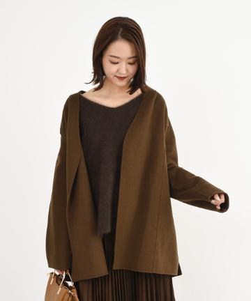 ベルト付ショートコート