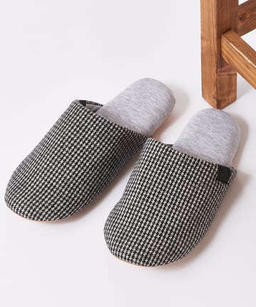 【マカロンFoot】チェックスリッパ