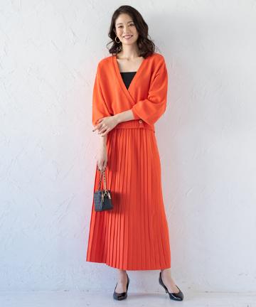 プリーツニットアップ