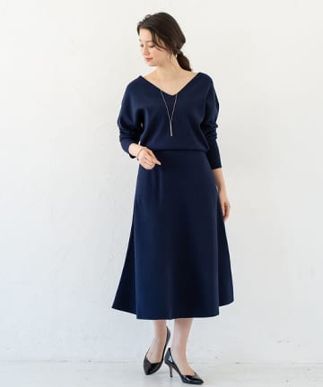 総針ニットワンピース