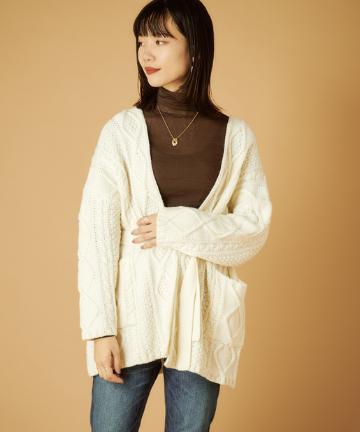 2WAYケーブルカーディガン