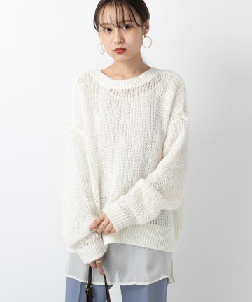 モヘアライクシアーニット