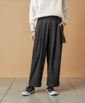 先染２タックパンツ