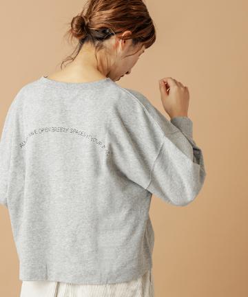 ロゴ刺繍裏毛プルオーバー