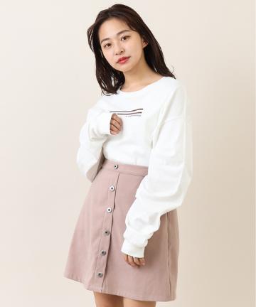 [mline]ダブルラインロゴロングTシャツ