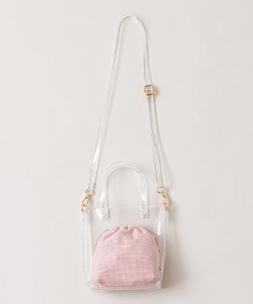 [mline]me&he巾着クリアバッグ