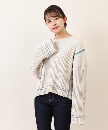 [mline]ラインリブニット