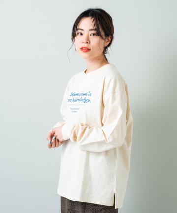 フロント5lineロゴロンT BLU