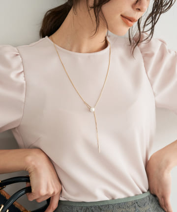 コットンパールラリエット