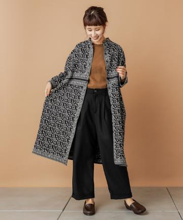【cotton】ハンカチ小花刺繍前アキワンピース