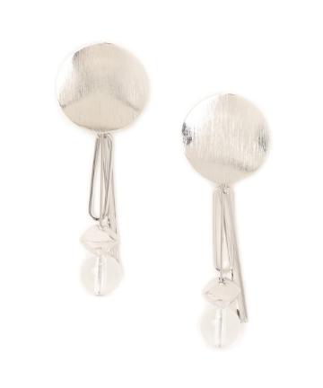 クリアビーズデザインピアス