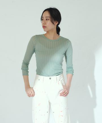 【HERITANOVUM】リブカットソー