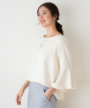 袖フレアブラウス