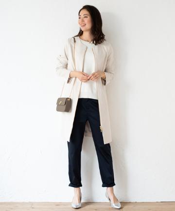 バイカラーコート