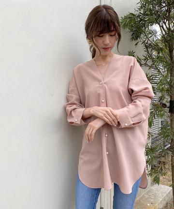 ロングバイヤスブラウス