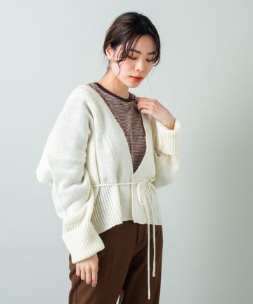 紐付きカシュクールカーディガン