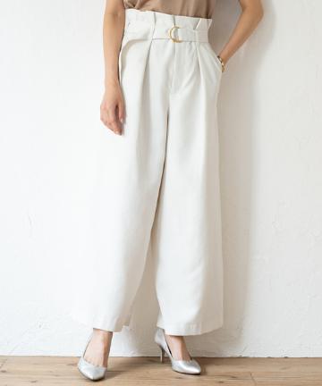 ハイウエストベルトパンツ