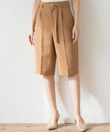 ベルトキュロットパンツ