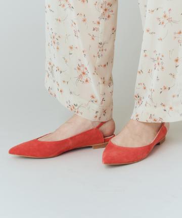 スリングバックフラットパンプス
