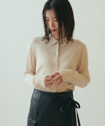 ニットロングシャツ