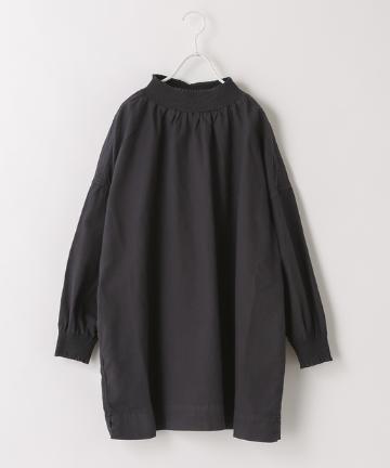 【日本製】シャーリングチュニックブラウス