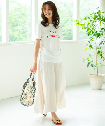 【手洗い可】レーヨンリネンウォッシャブルスカート